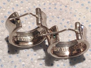 Ladies Sterling Silver Tiffany And Co.  1837 Earrings
