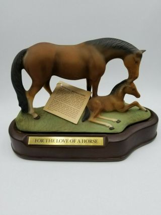 1981 Jim Beam " For The Love Of A Horse " Bourbon Whiskey Decanter " Oh Kentucky "