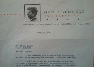 PRESIDENT JOHN F KENNEDY SIGNED LETTER 2