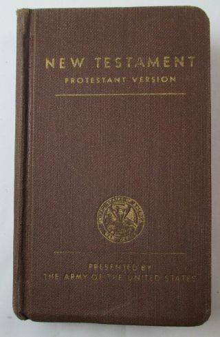 Wwii 1942 Testament Protestant Version Army Of Us Bible Military Pocket Size