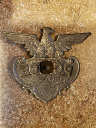 Vintage Police Ohio Hat Badge Shield Eagle Policeman 2