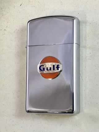 Unfired Gulf Oil & Gas Advertising Zippo Lighter Slim
