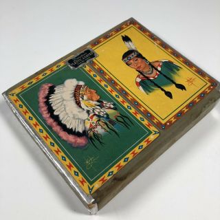 Vintage Native American Playing Cards Set Of 2 Decks Duratone Plastic Coated