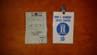 Nasa Gemini 10 And Apollo 17 Access Id Badges