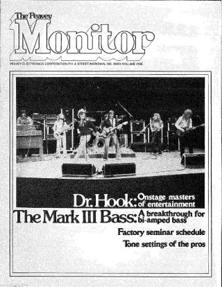 The Peavey Monitor - 1979 Volume 1 Newsletter Features Dr.  Hook