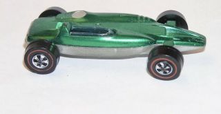 1969 Hot Wheels Redline Grand Prix Shelby Turbine Pretty All Green
