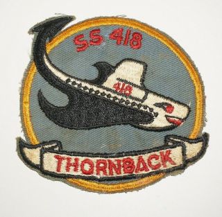 Uss Thornback Ss 418 Submarine 1950s Patch Us Navy P0669