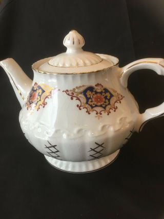 English Ironstone Alpine White Tea Pot By Wood & Sons Numbered Piece