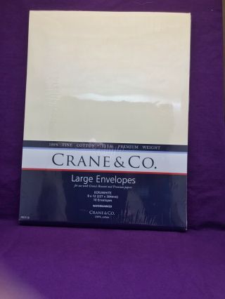 30 Crane & Co Large 9” X 12” Ecruwhite Envelopes Watermarked 100 Cotton Ped116