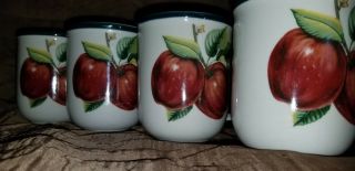 Casuals By China Pearl Set Of 4 Cups Apple