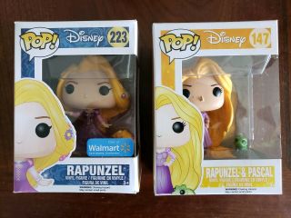 Disney Funko Pop Walmart Exclusive Rapunzel And Vaulted Rapunzel & Pascal 147