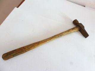 Vintage Wooden Handled Pin/tack Hammer Has Marks Poss ???rpl??