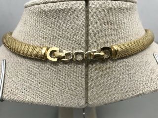 Vintage Goldtone Christian Dior Choker Necklace 2