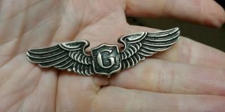Wwii Style Sterling Glider Pilot 3” Full Size Wings - Old Cast Repros