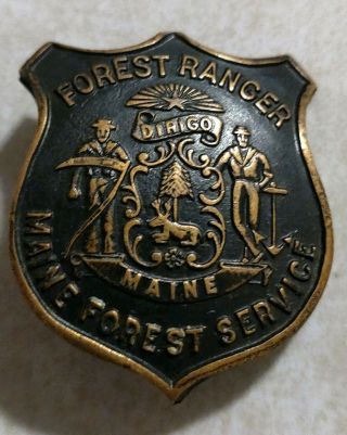 Vintage - Obsolete 1940s - 50s Forest Ranger Badge - Maine State