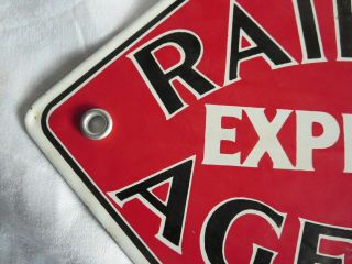 Vintage Railway Express Agency Enamel on Front and Back 8 