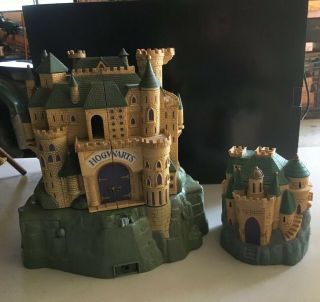 2 Harry Potter Hogwarts Castle Forbidden Corridor Toy Mini Playset 2001 Mattel