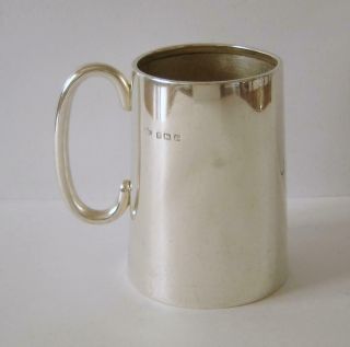 A Vintage Sterling Silver Tankard Birmingham 1930 A E Poston & Co Ltd 123 Grams