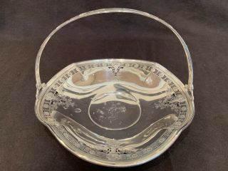 Howard & Co Sterling Silver Handled Basket 7” 204 Grams Pierced Engraved Vases