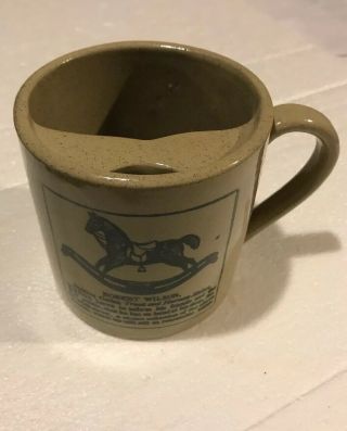 Unique Glazed Ceramic Mug With Mustache Guard