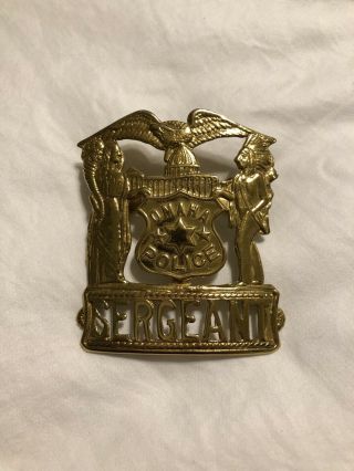 Omaha Police Sergeant Hat Badge
