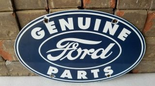 Vintage Ford Motors Porcelain Gas Auto Service Station Dealership Parts Sign