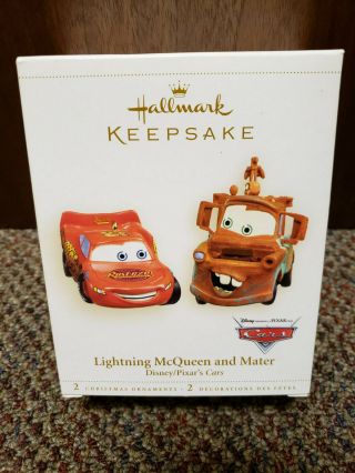 Hallmark Keepsake 2006 Lightning Mcqueen And Mater Disney Pixar Cars Ornaments