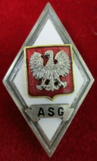 Poland Polish Prl Rrr Military Academy Graduation Badge Asg Order Medal Wwii Wwi