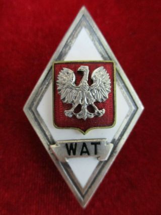Poland Polish Prl Rrr Military Academy Graduation Badge Wat Order Medal Wwii