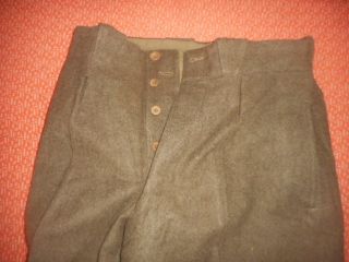 FRANCE - ARMY - 1949 - BROWN - WOOL - BATTLEDRESS - TROUSERS - MILITARIA 3