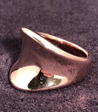 14k Pink “rose” Gold Vintage Designer Saddle Ring 3.  0 Grams Size 6