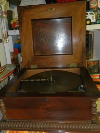 Antique Kalliope Disc Music Box,  Germany Ca.  1890s With 1 Discs