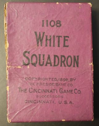 White Squadron Vintage Card Game,  C.  1896 The Fireside Game Co.  No 1108,  Us Navy