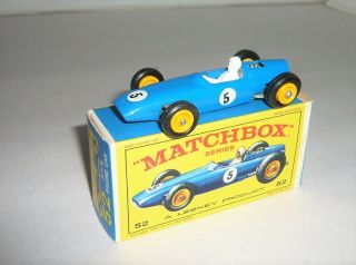 Vintage Matchbox Lesney No.  52 B.  R.  M.  Racing Car Nmib