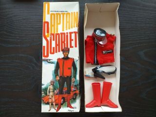 Vintage Pedigree 1967 Gerry Andersons Captain Scarlet Box & Accessories