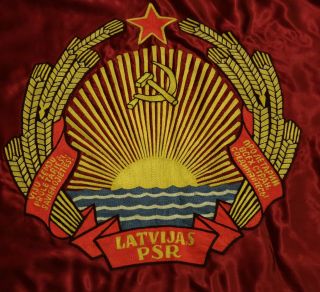 Soviet Latvian Communist Party Flag