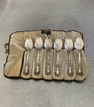(6) Gorham Buttercup Pattern Teaspoon Sterling Silver Set Six Tea Spoons