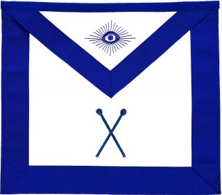 Masonic Blue Lodge Officer Apron Hand Embroidered Master Of Ceremonies (ma - 167)