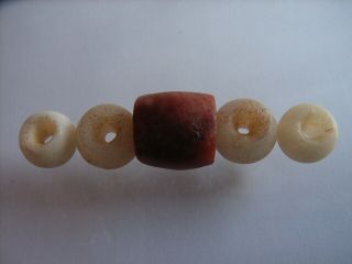 5 Ancient Roman Agate,  Quartz Beads Romans Very Rare Top