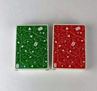 The Folio Society Playing Cards Drawn By Clare Mackie Green & Red (2) Decks
