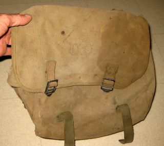 U.  S.  Marines ?? World War 2 ??? Vintage / Antique Military Backpack / Ww2