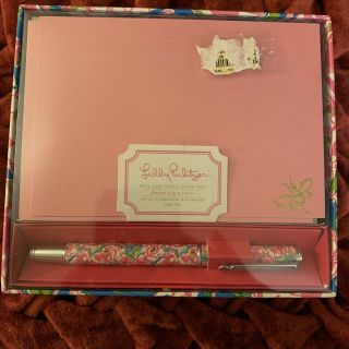 Lilly Pulitzer Pen & Note Card Set Featured Lucky Charms
