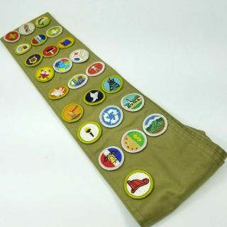 Boy Scouts Sash W Merit Badges Bsa Star Rank 31 Patches 2 Pins Vtg 1960s 1970s