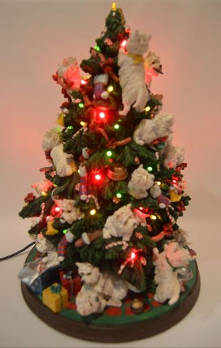 Danbury Westie West Highland Terrier Dog Lighted Christmas Tree Figurine 3