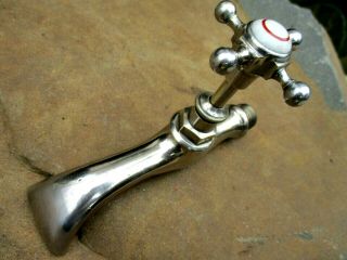 Architectural Salvage Vintage Brass Chromed Tap Victorian Style 1/2 "