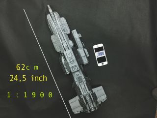 3d printed model of Aurora Class Battle Cruiser from Stargate Atlantis 3