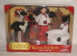 Breyer Waiting For Santa Classic Foal Horse Doll Set Nib