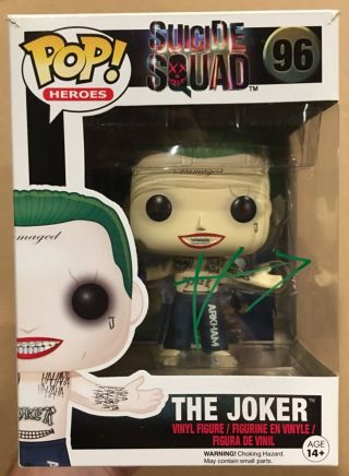 Jared Leto Signed/autographed Suicide Squad The Joker Funko Pop.