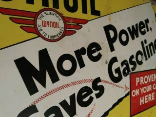 1950s Wynoil Metal Sign Old Vintage Gas Station Oil Car Truck Tractor
