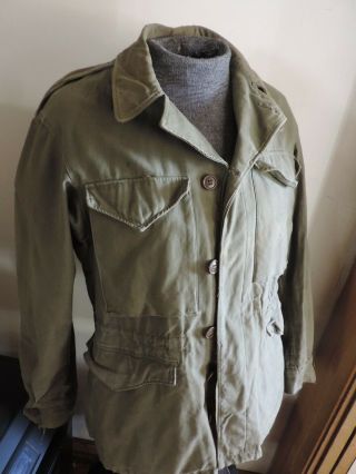 Vtg Ww2 Wwii Us Army Military M1943 Field Jacket Coat With Hood